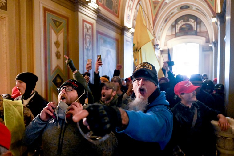 Image: Supporters of President Donald Trump protest inside the Capitol on Jan. 6, 2021.